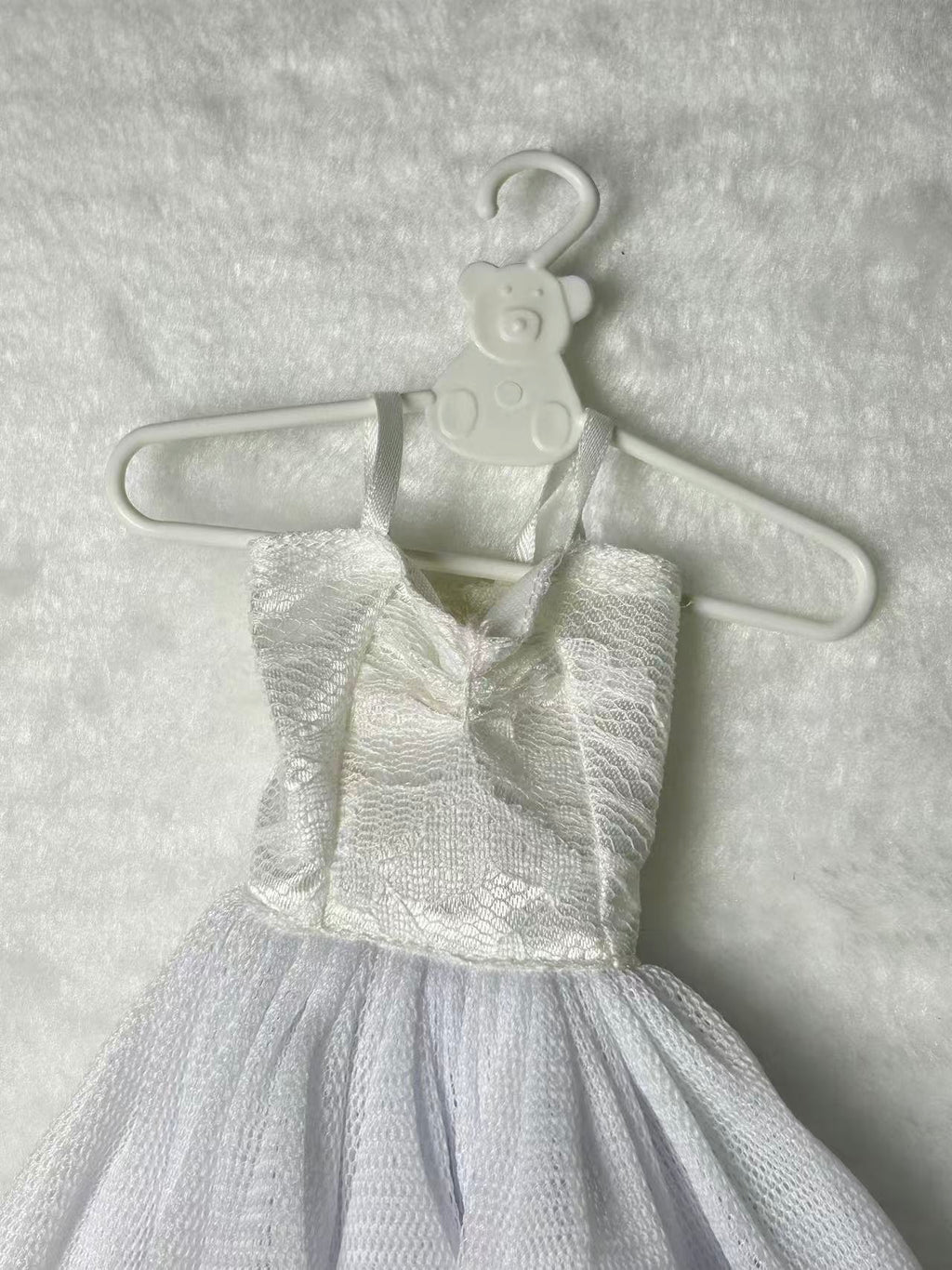 White Lace Tulle Doll Dress