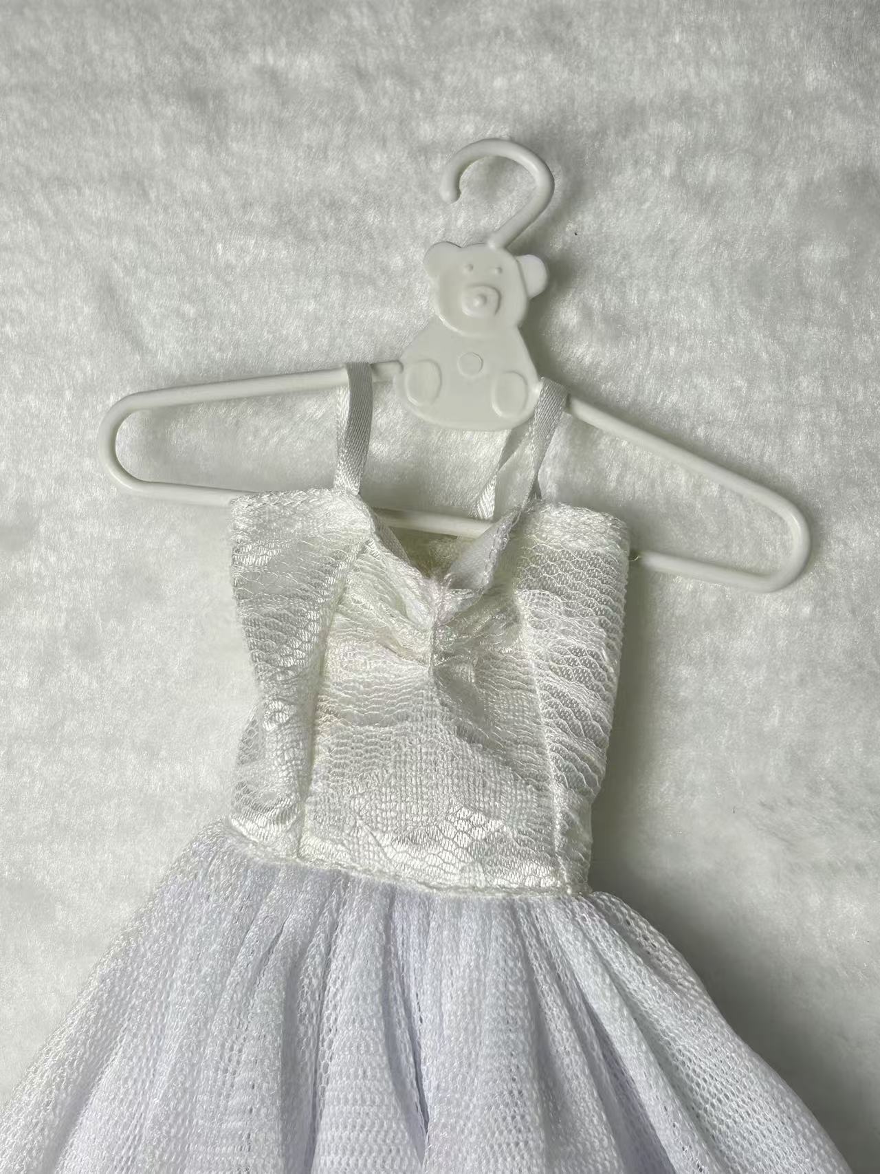 White Lace Tulle Doll Dress