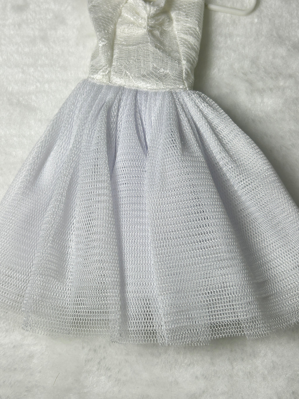 White Lace Tulle Doll Dress